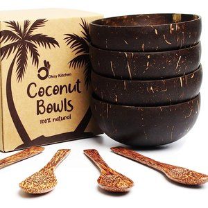 Set of 4 Vietnamese Bowls and Spoons